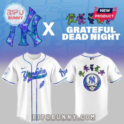 New York Yankees 2025 Grateful Dead Night Baseball Jersey