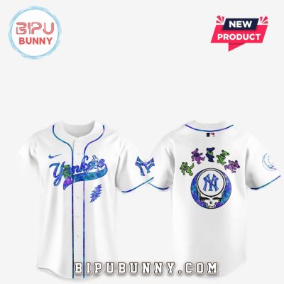 New York Yankees 2025 Grateful Dead Night Baseball Jersey