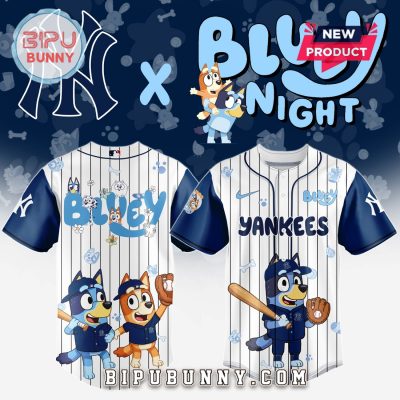 New York Yankees MLB x Bluey And Bingo Baseball Jersey