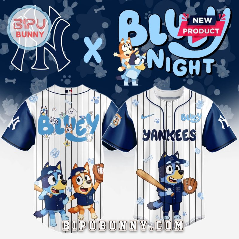 New York Yankees MLB x Bluey And Bingo Baseball Jersey
