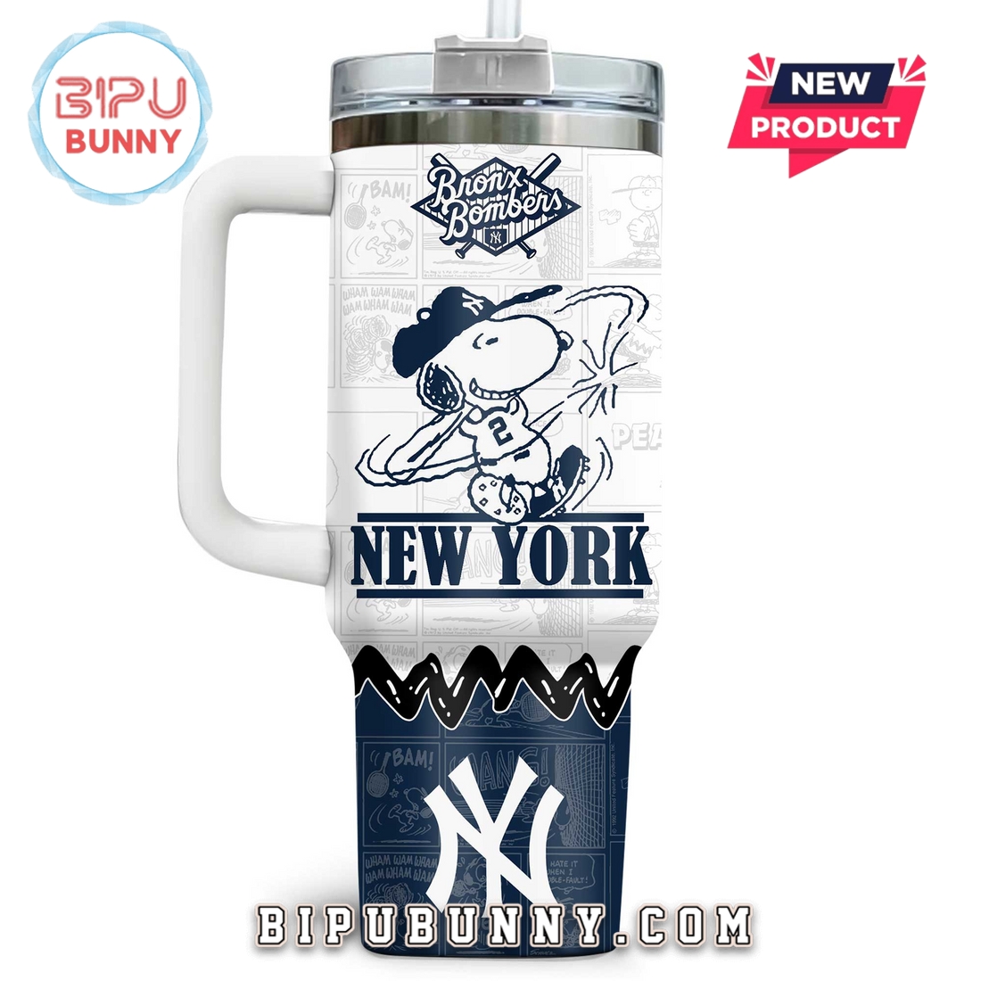 New York Yankees x Snoopy Stanley Tumbler 40oz New York Yankees x Snoopy Stanley Tumbler 40oz