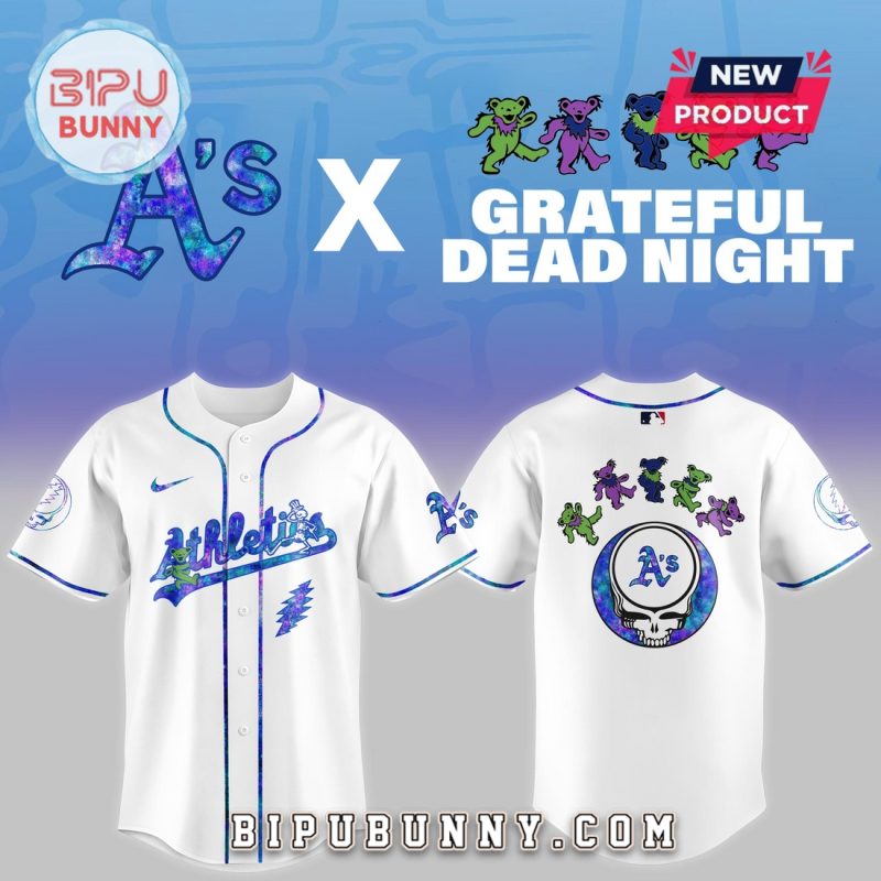 Oakland Athletics 2025 Grateful Dead Night Baseball Jersey