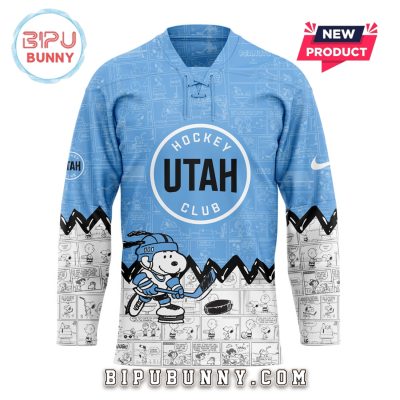 Personalized Utah 75th Anniversary of Peanuts Hockey Jersey