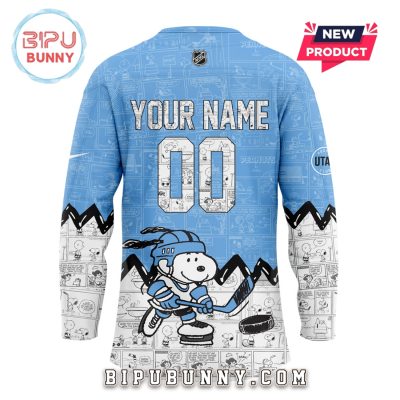 Personalized Utah 75th Anniversary of Peanuts Hockey Jersey