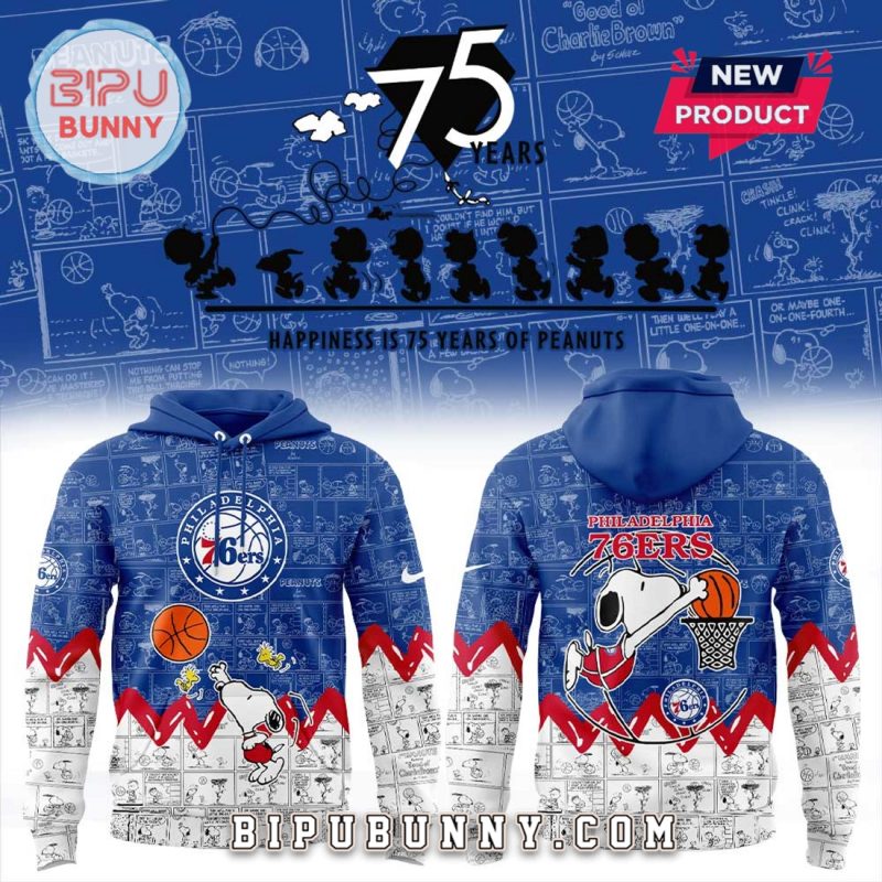 Philadelphia 76ers Anniversary of Peanuts Hoodie And Pants