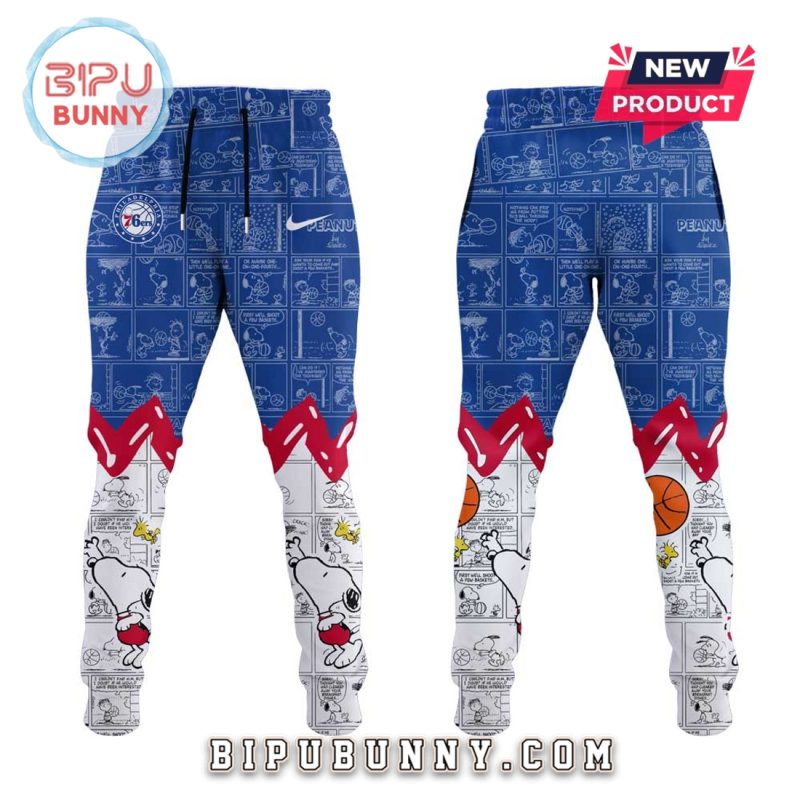 Philadelphia 76ers Anniversary of Peanuts Hoodie And Pants
