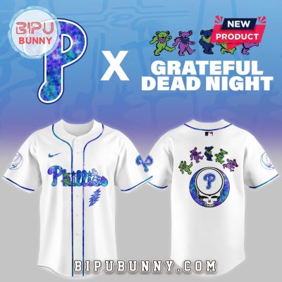 Philadelphia Phillies 2025 Grateful Dead Night Baseball Jersey