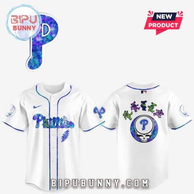 Philadelphia Phillies 2025 Grateful Dead Night Baseball Jersey