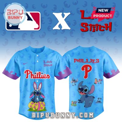 Philadelphia Phillies MLB x Lilo and Stitch Baseball Jersey