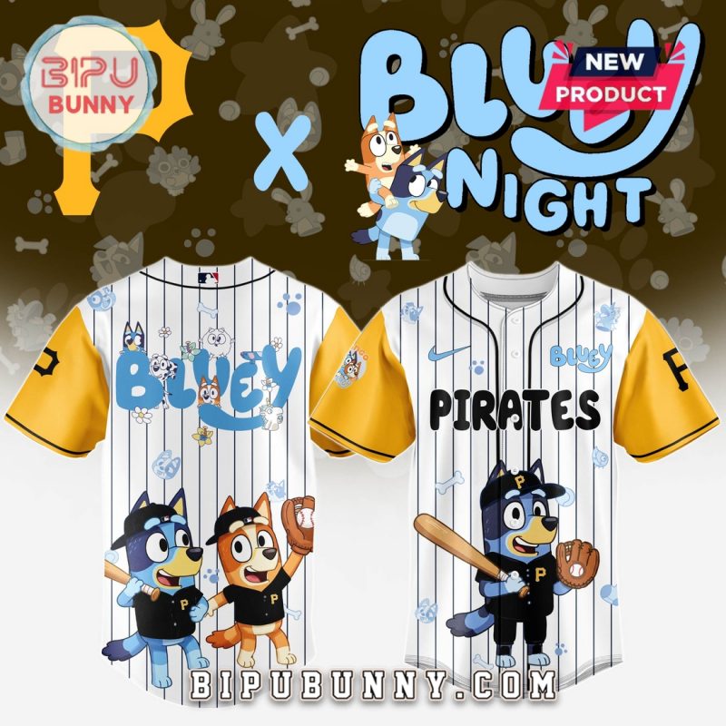Pittsburgh Pirates MLB x Bluey And Bingo Baseball Jersey