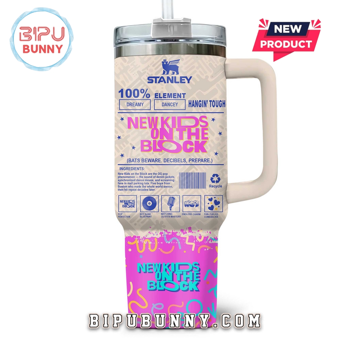 Premium New Kids on the Block Stanley Tumbler Cup Premium New Kids on the Block Stanley Tumbler Cup