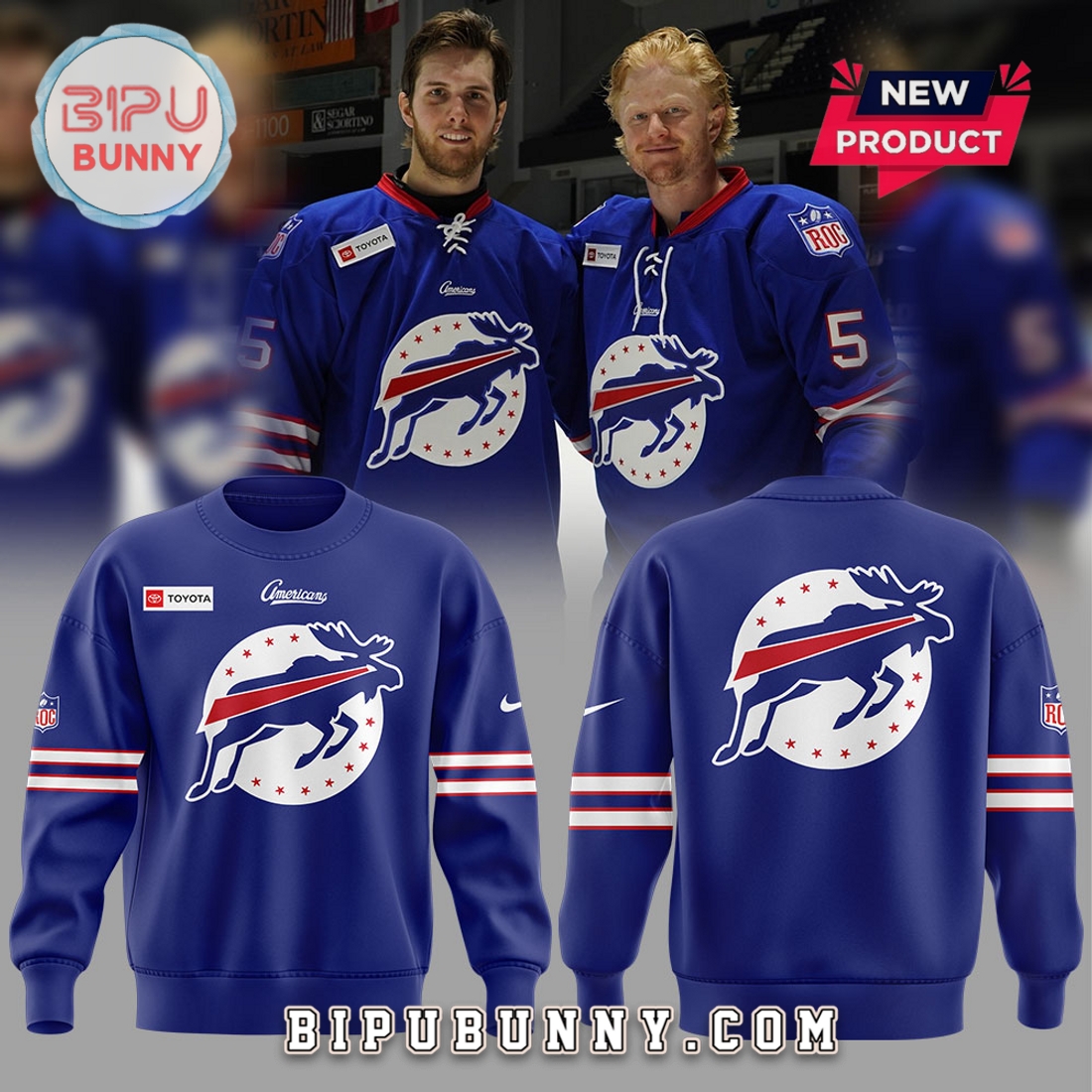 Rochester Americans Bills Day 2025 Hoodie Rochester Americans Bills Day 2025 Hoodie