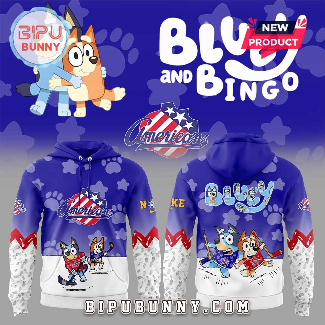 Rochester Americans x Bluey and Bingo Hoodie And Pants Rochester Americans x Bluey and Bingo Hoodie And Pants