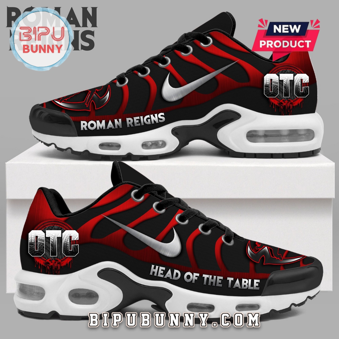 Roman Reigns – Head Of The Table Air Max Plus Sneakers Roman Reigns – Head Of The Table Air Max Plus Sneakers