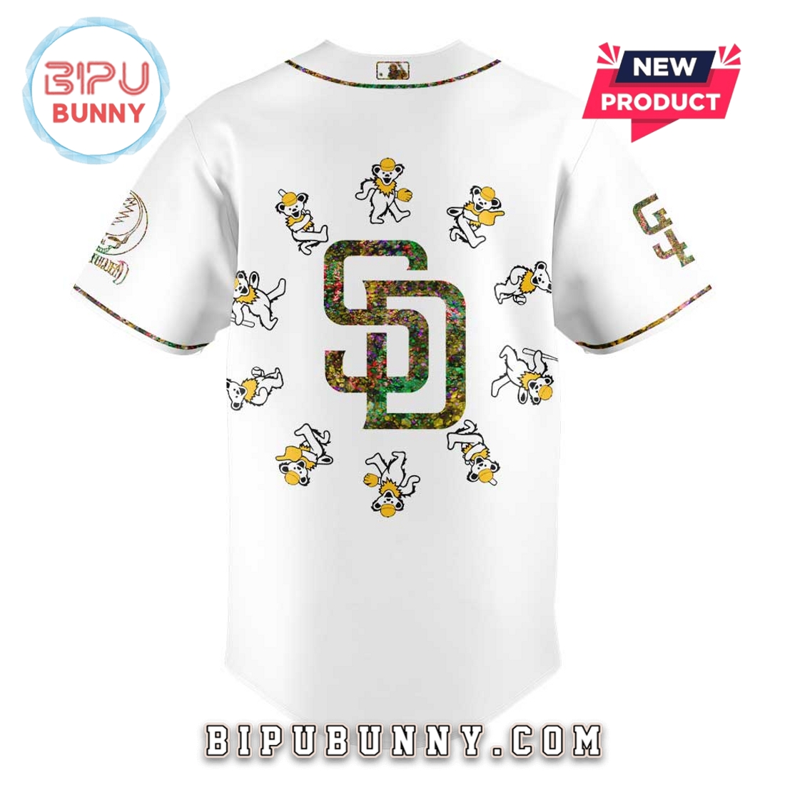 San Diego Padres Grateful Dead Night Baseball Jersey San Diego Padres Grateful Dead Night Baseball Jersey