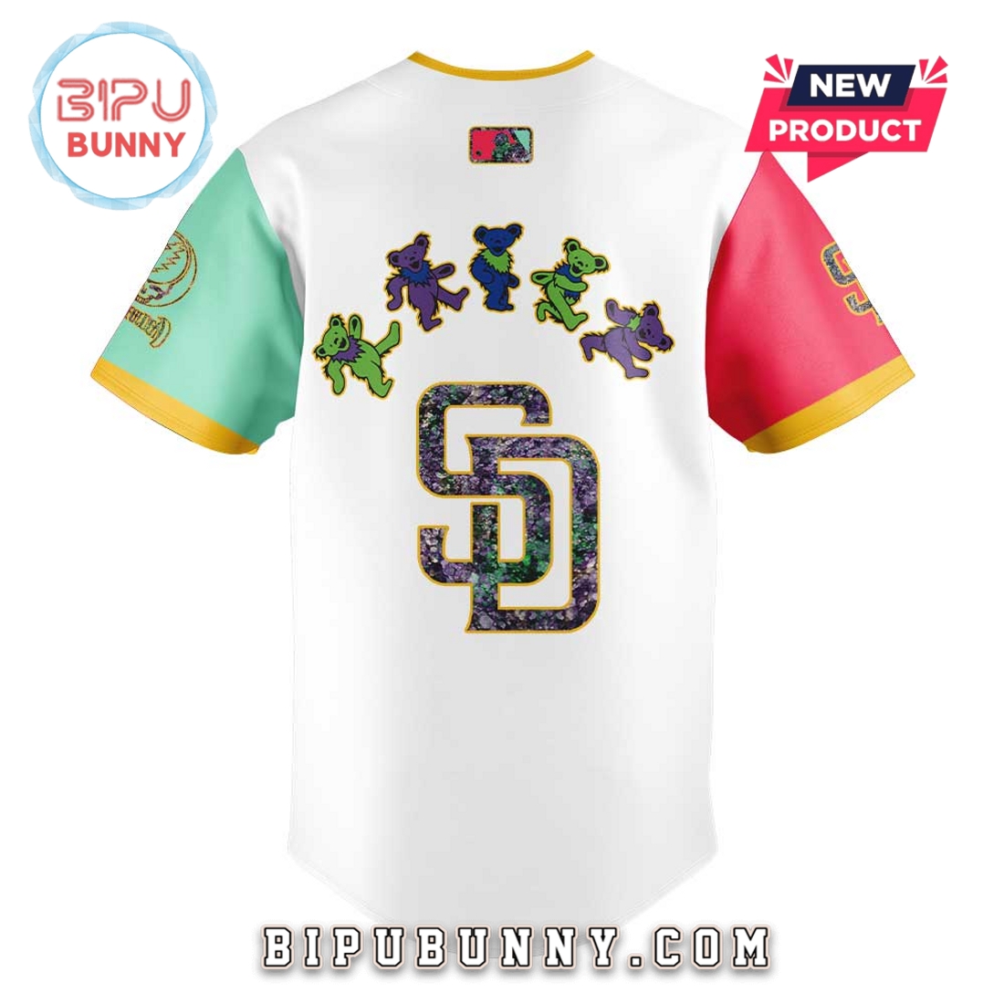San Diego Padres Grateful Dead Night City Connect Baseball Jersey San Diego Padres Grateful Dead Night City Connect Baseball Jersey
