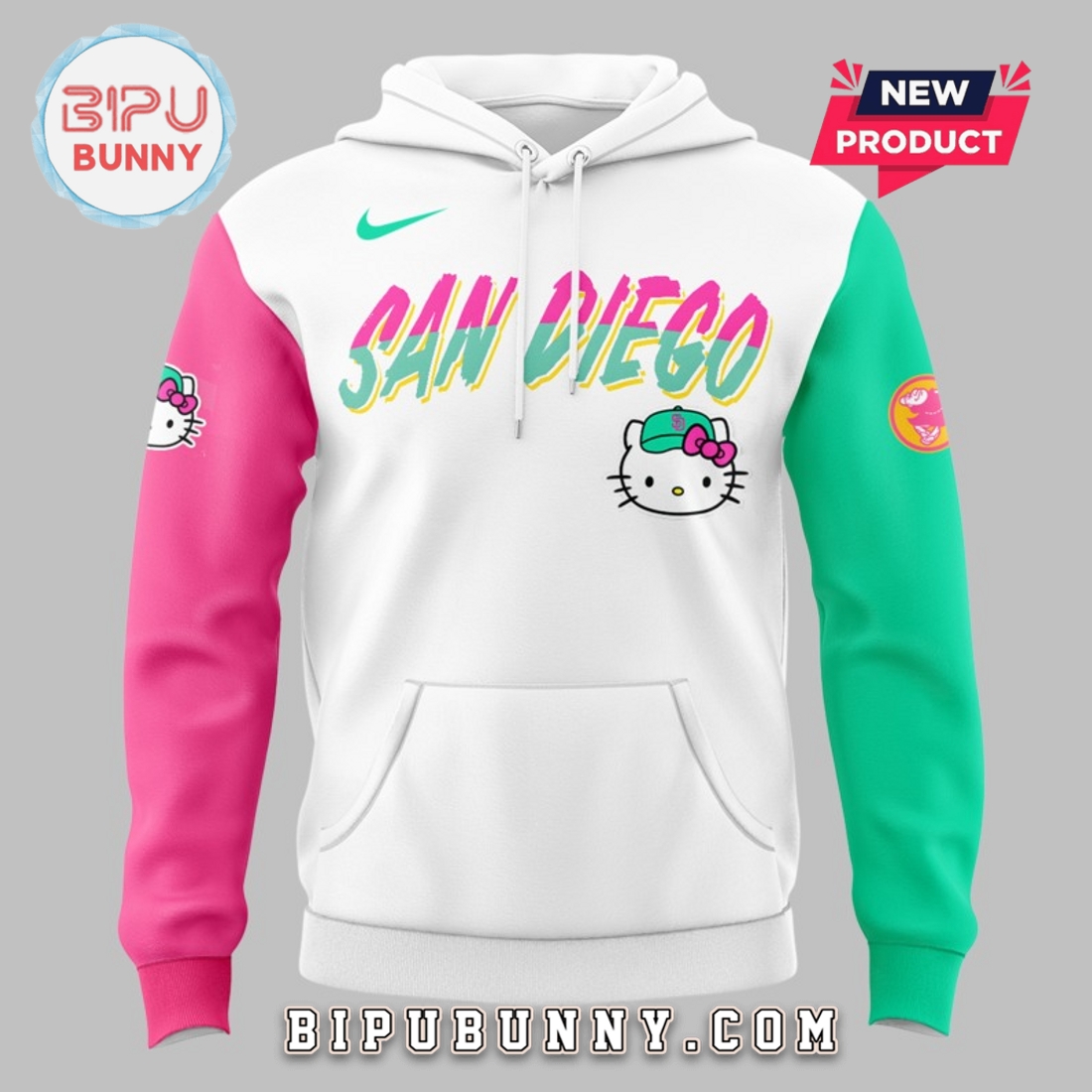 San Diego Padres MLB Hello Kitty Night Hoodie San Diego Padres MLB Hello Kitty Night Hoodie