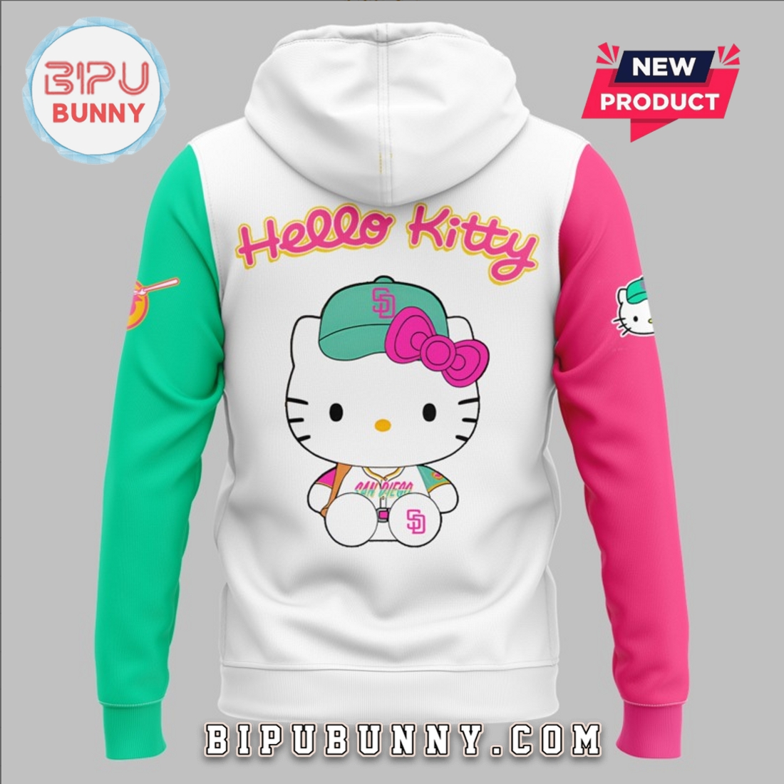San Diego Padres MLB Hello Kitty Night Hoodie San Diego Padres MLB Hello Kitty Night Hoodie