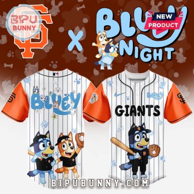 San Francisco Giant MLB x Bluey And Bingo Baseball Jersey