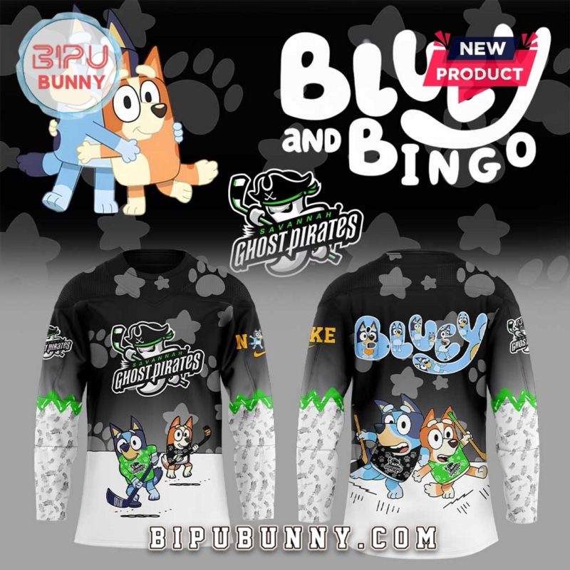 Savannah Ghost Pirates Bluey and Bingo Hockey Jersey