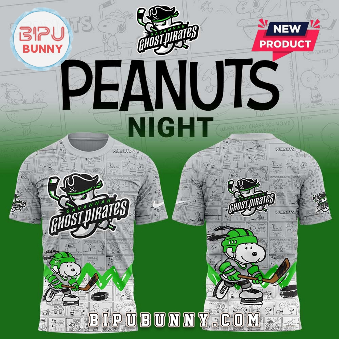 Savannah Ghost Pirates Peanuts Night Anniversary Hoodie Savannah Ghost Pirates Peanuts Night Anniversary Hoodie