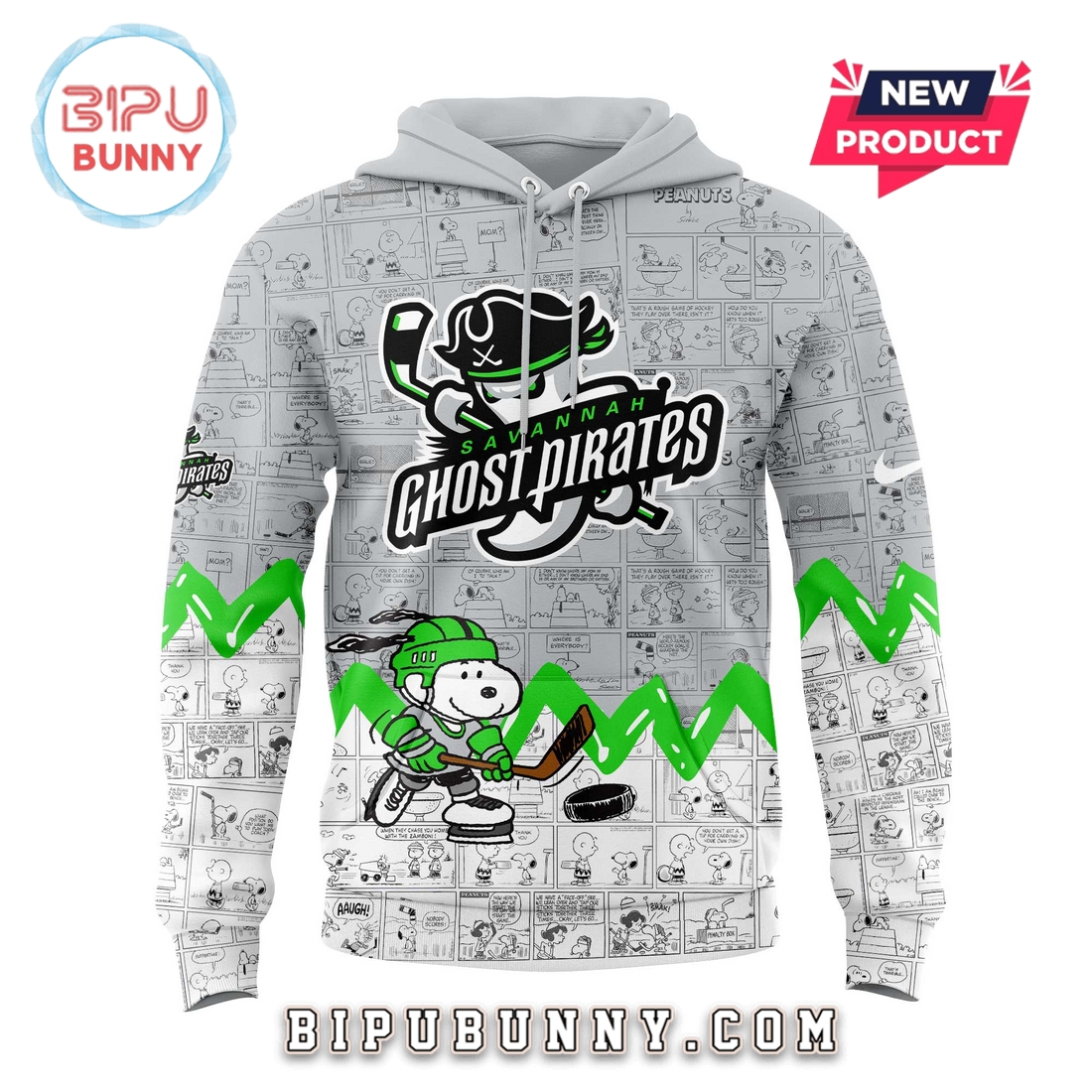 Savannah Ghost Pirates Peanuts Night Anniversary Hoodie Savannah Ghost Pirates Peanuts Night Anniversary Hoodie