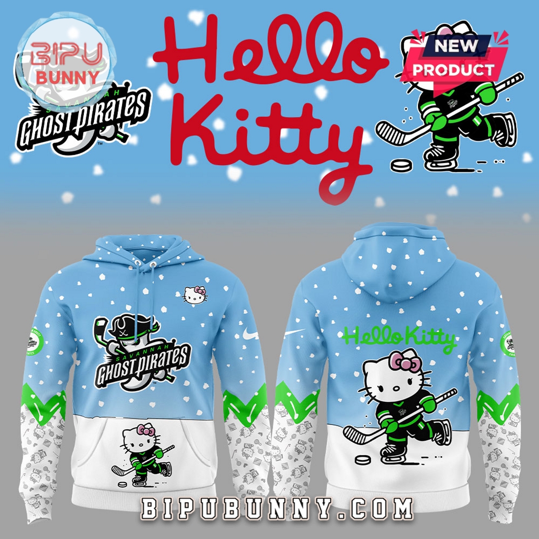 Savannah Ghost Pirates x Hello Kitty Hoodie And Pants Savannah Ghost Pirates x Hello Kitty Hoodie And Pants