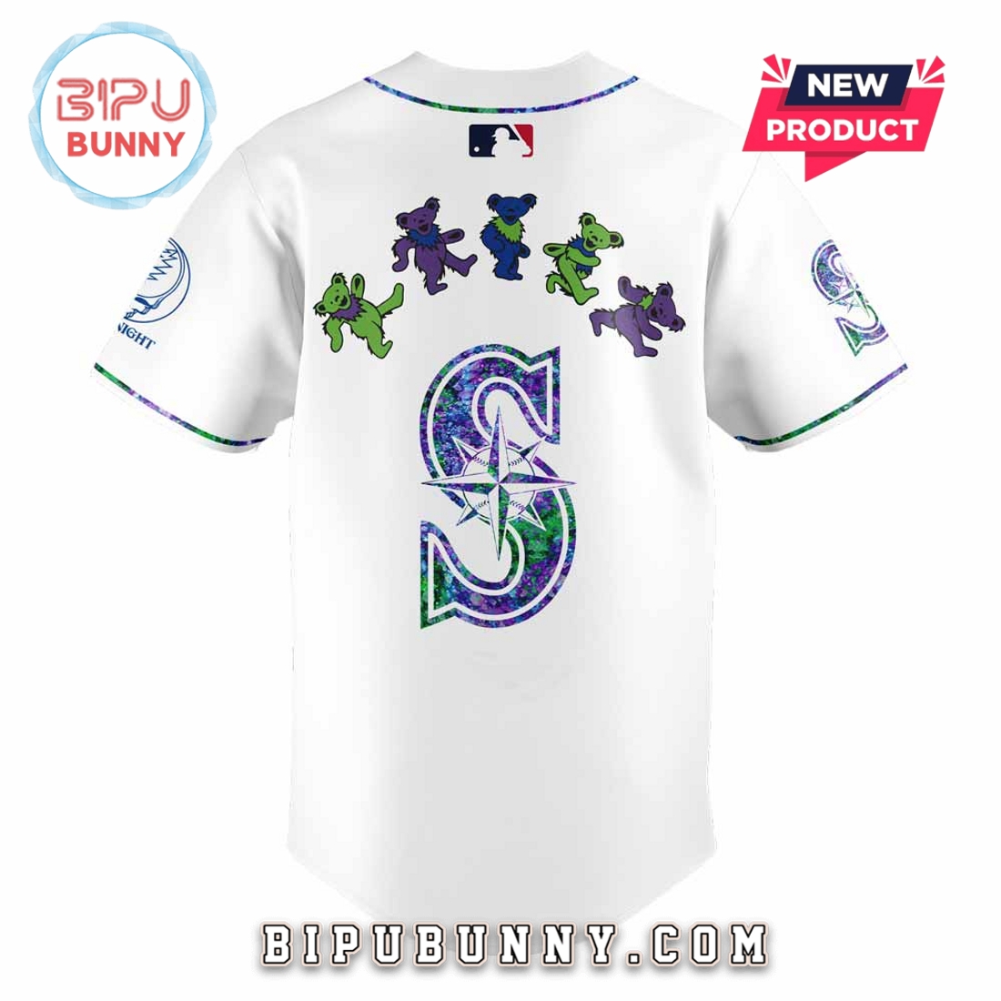 Seattle Mariners Grateful Dead Night Baseball Jersey Seattle Mariners Grateful Dead Night Baseball Jersey
