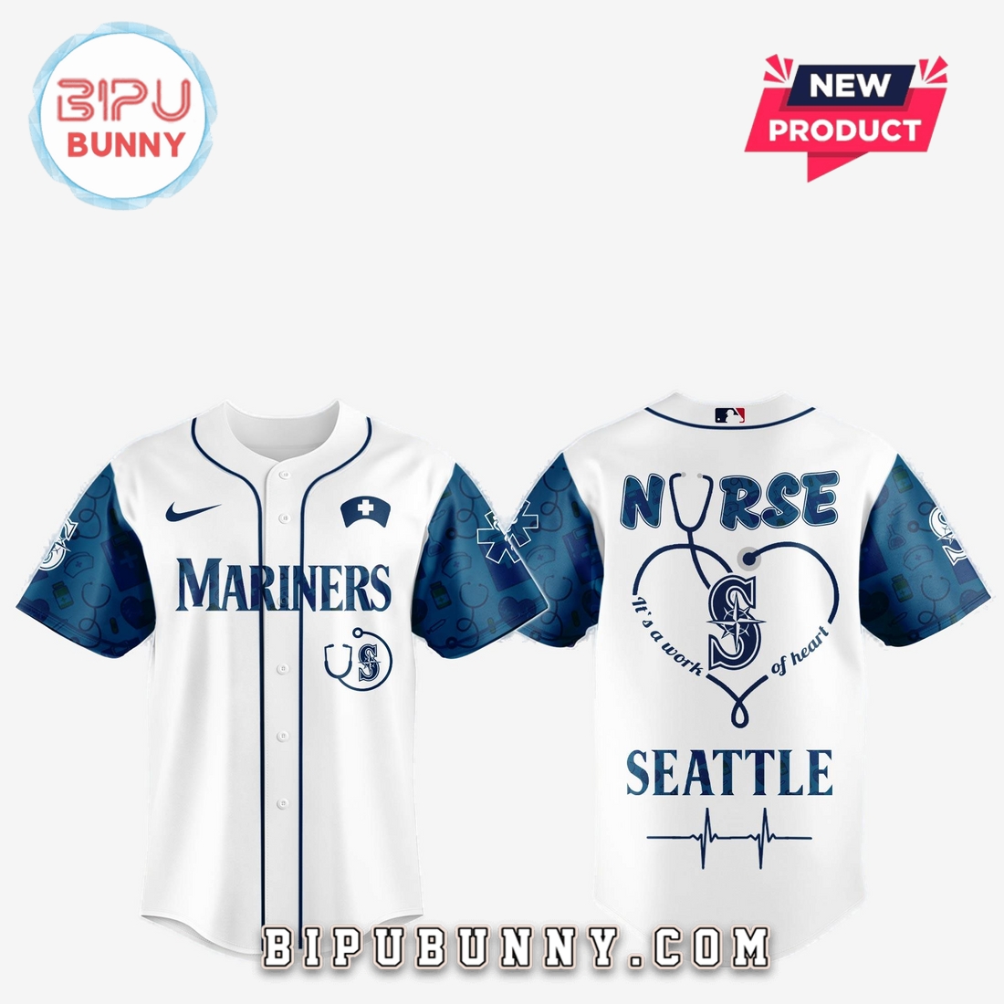 Seattle Mariners MLB Nurses Game Night Baseball Jersey Seattle Mariners MLB Nurses Game Night Baseball Jersey