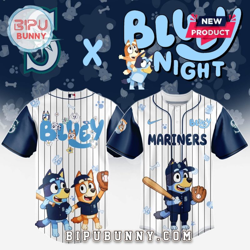 Seattle Mariners MLB x Bluey And Bingo Baseball Jersey
