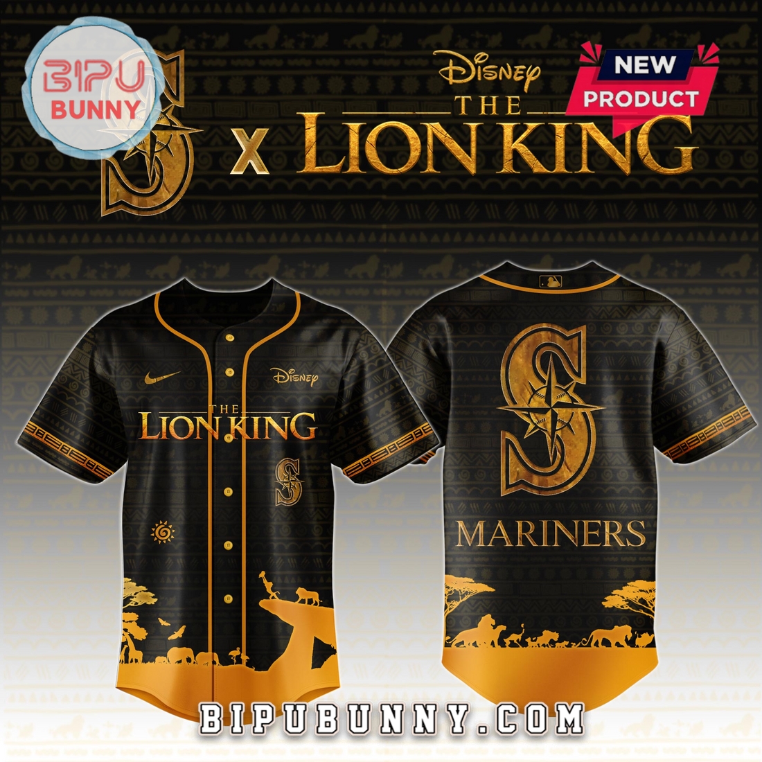 Seattle Mariners x The Lion King Exclusive Baseball Jersey Seattle Mariners x The Lion King Exclusive Baseball Jersey