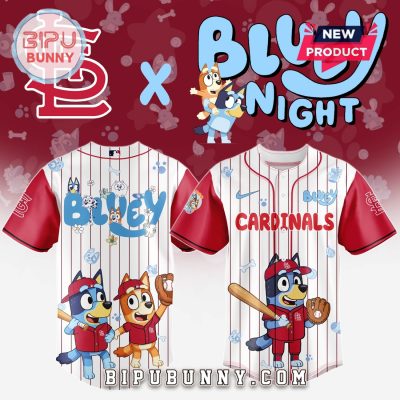 St.Louis Cardinals MLB x Bluey And Bingo Baseball Jersey