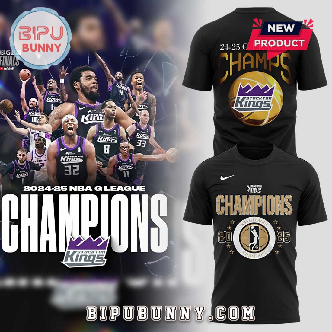 Stockton Kings G-League Champions 2025 Hoodie Stockton Kings G-League Champions 2025 Hoodie