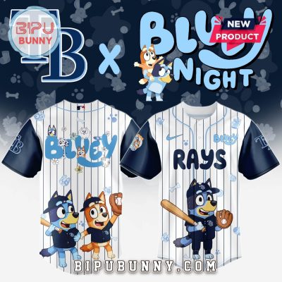 Tampa Bay Rays MLB x Bluey And Bingo Baseball Jersey