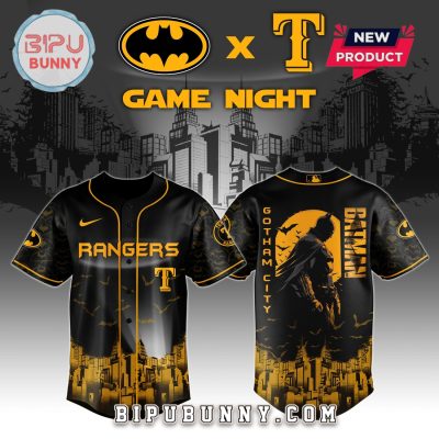 Texas Rangers MLB x Batman Game Night Baseball Jersey