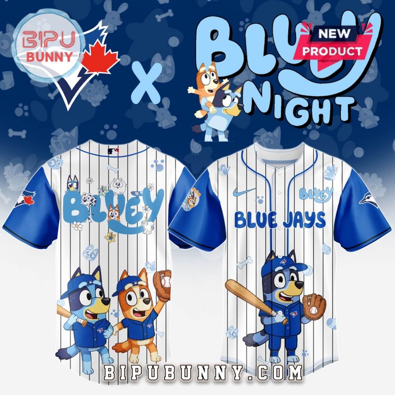 Toronto Blue Jays MLB x Bluey And Bingo Baseball Jersey