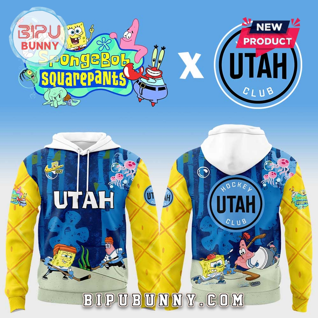Utah x Spongebob Squarepants Hoodie And Pants Utah x Spongebob Squarepants Hoodie And Pants