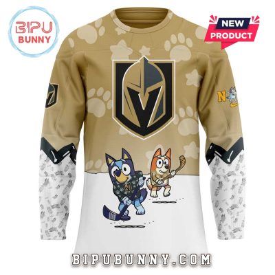 Vegas Golden Knights Bluey and Bingo 2025 Hockey Jersey