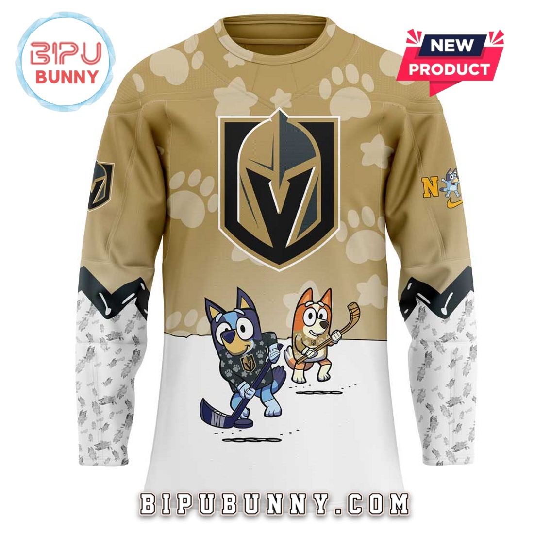 Vegas Golden Knights Bluey and Bingo 2025 Hockey Jersey Vegas Golden Knights Bluey and Bingo 2025 Hockey Jersey