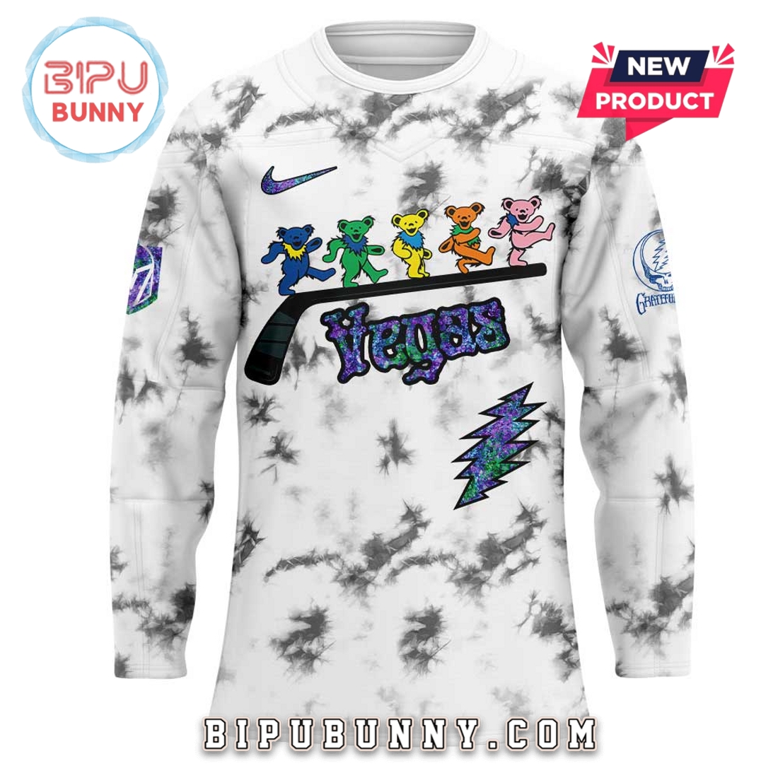 Vegas Golden Knights Grateful Dead Night Hockey Jersey Vegas Golden Knights Grateful Dead Night Hockey Jersey