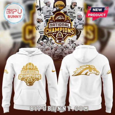 Western Michigan Hockey Champions Gold Logo Hoodie And Pants
