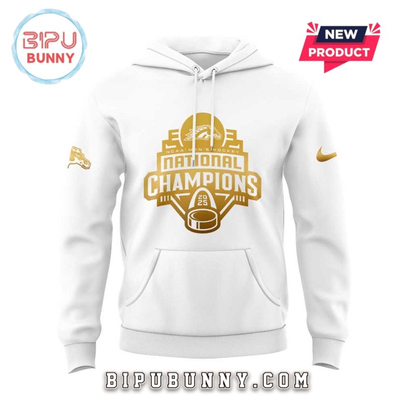 Western Michigan Hockey Champions Gold Logo Hoodie And Pants