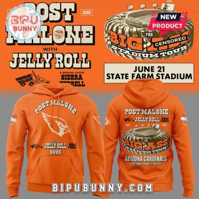 Arizona Cardinals Post Malone With Jelly Roll Hoodie