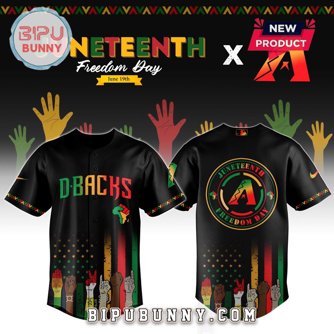 Arizona Diamondbacks MLB x Juneteenth Baseball Jersey Arizona Diamondbacks MLB x Juneteenth Baseball Jersey