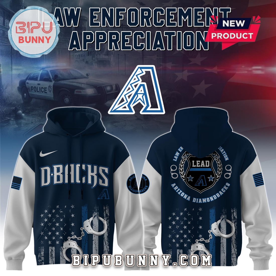 Arizona Diamondbacks MLB x Law Enforcement Appreciation Day Hoodie And Pants Arizona Diamondbacks MLB x Law Enforcement Appreciation Day Hoodie And Pants
