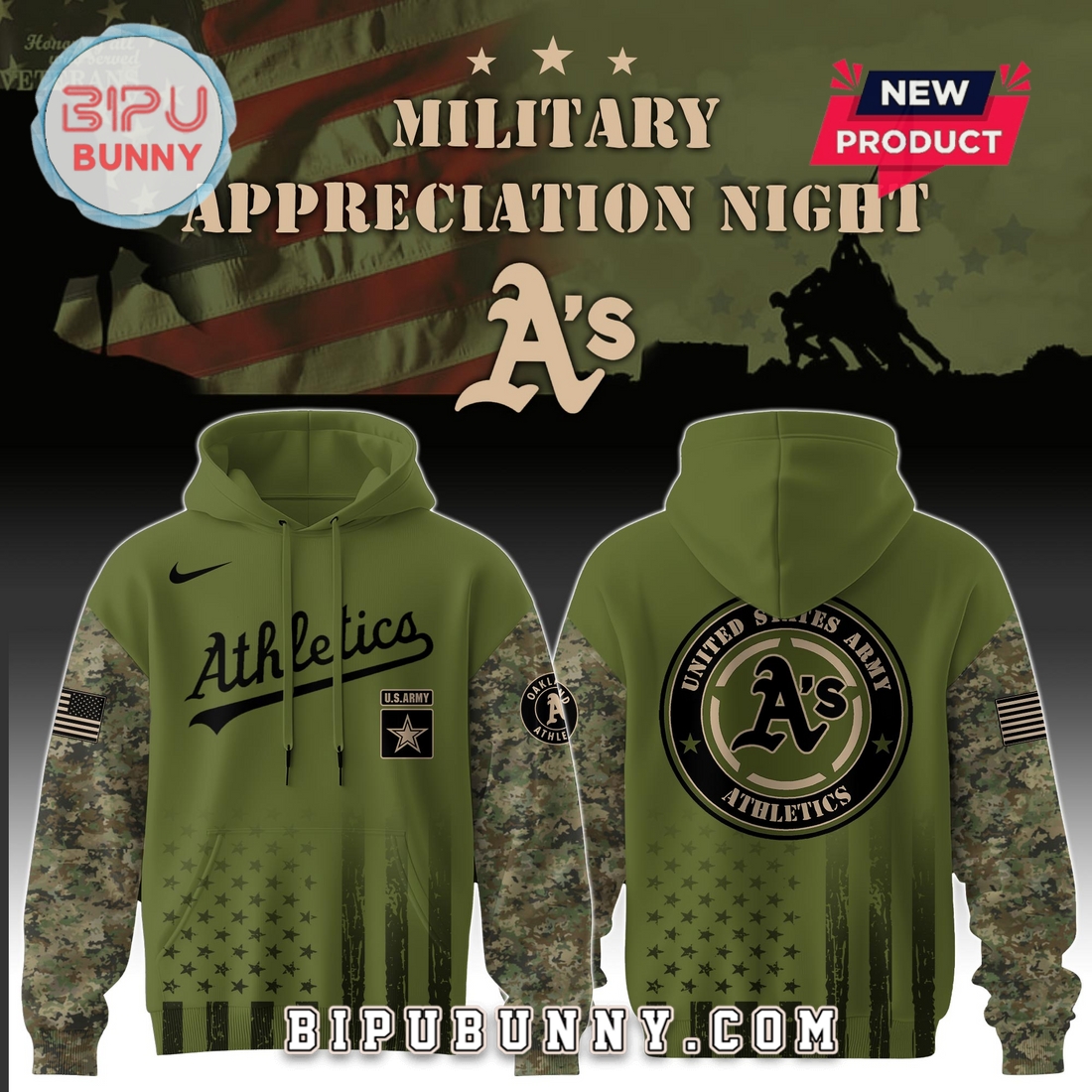 Athletics MLB x Army Military Appreciation Night Hoodie And Pants Athletics MLB x Army Military Appreciation Night Hoodie And Pants