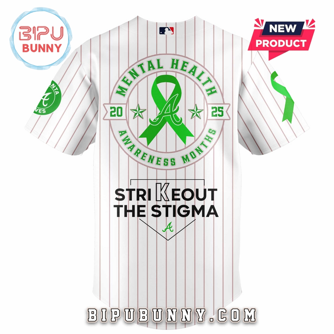 Atlanta Braves MLB Mental Health Awareness Baseball Jersey Atlanta Braves MLB Mental Health Awareness Baseball Jersey