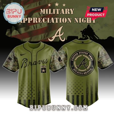 Atlanta Braves MLB x Army Military Appreciation Night Baseball Jersey