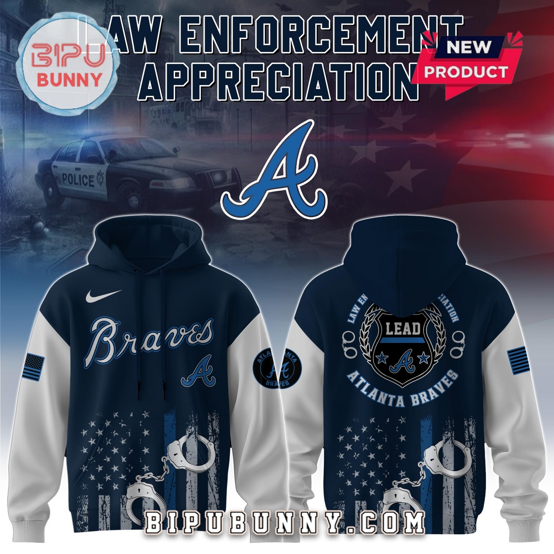 Atlanta Braves MLB x Law Enforcement Appreciation Day Hoodie And Pants Atlanta Braves MLB x Law Enforcement Appreciation Day Hoodie And Pants