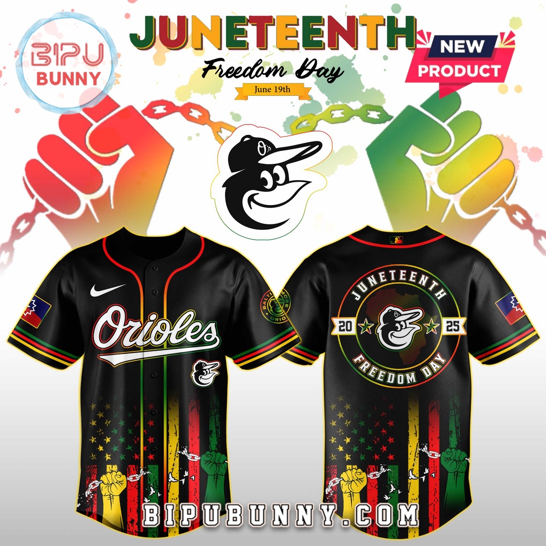 Baltimore Orioles MLB x Juneteenth Day 2025 Baseball Jersey Baltimore Orioles MLB x Juneteenth Day 2025 Baseball Jersey